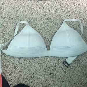 white Triangl bikini top